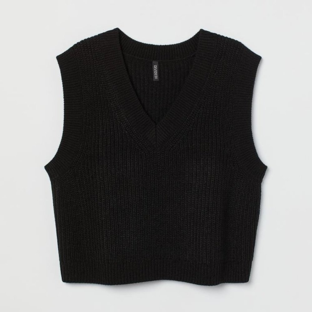 H&M+ Black Sweater Vest